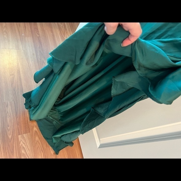 leena for Mac Duggal Satin Ruffled Gown - Picture 8 of 16